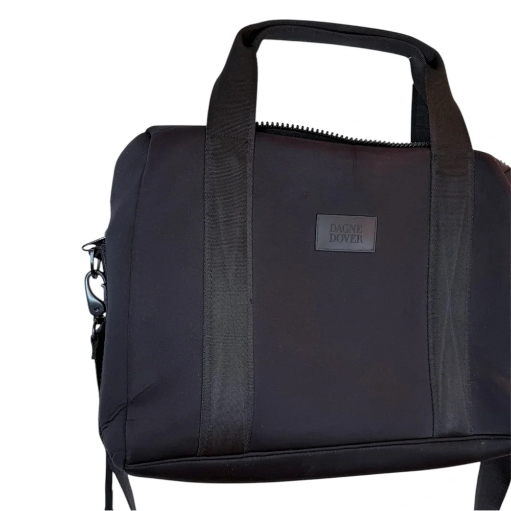 Dagne Dover Black Weston Neoprene Laptop Bag Work Bag Briefcase Travel Bag